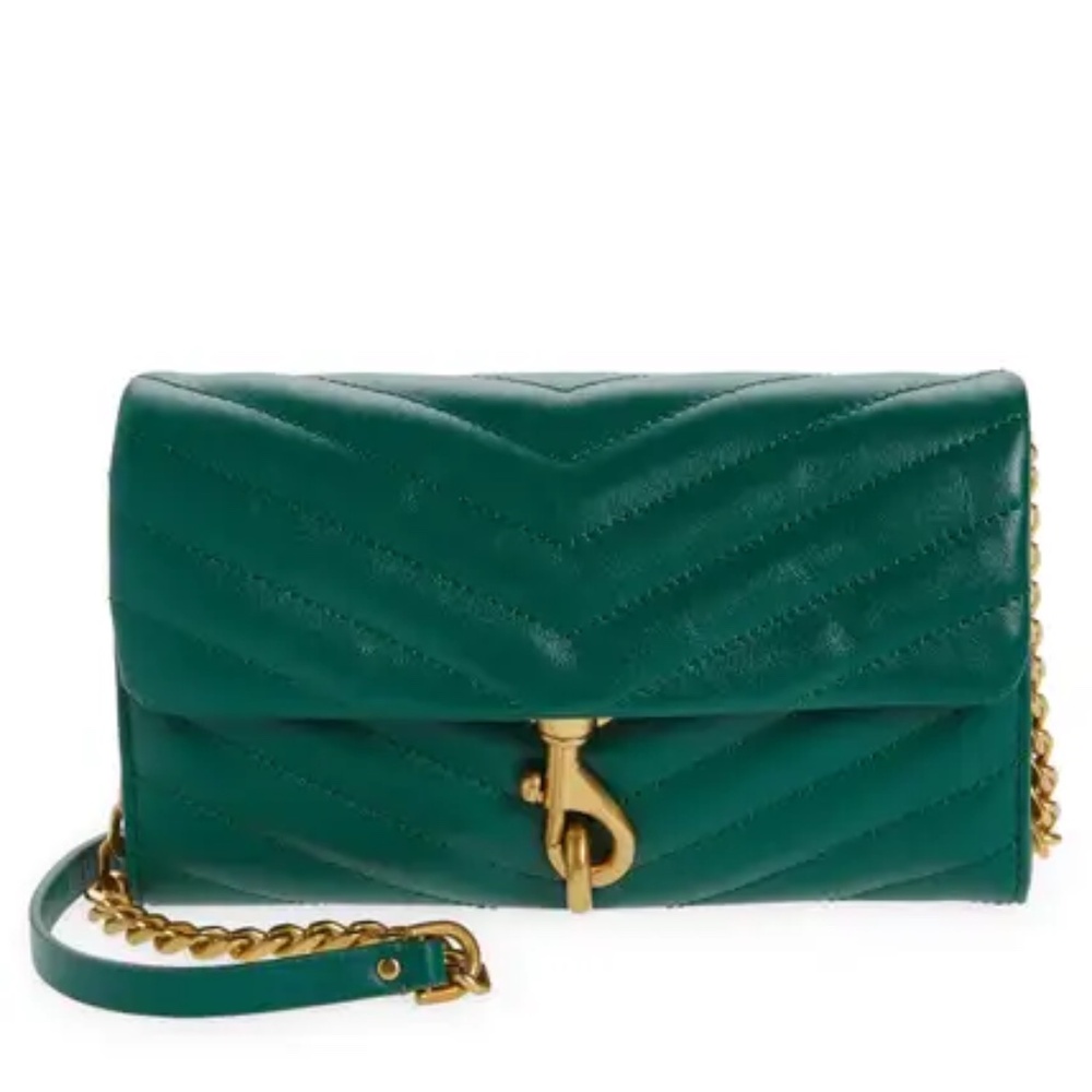 Rebecca Minkoff Edie Quilted Leather Wallet on Chain